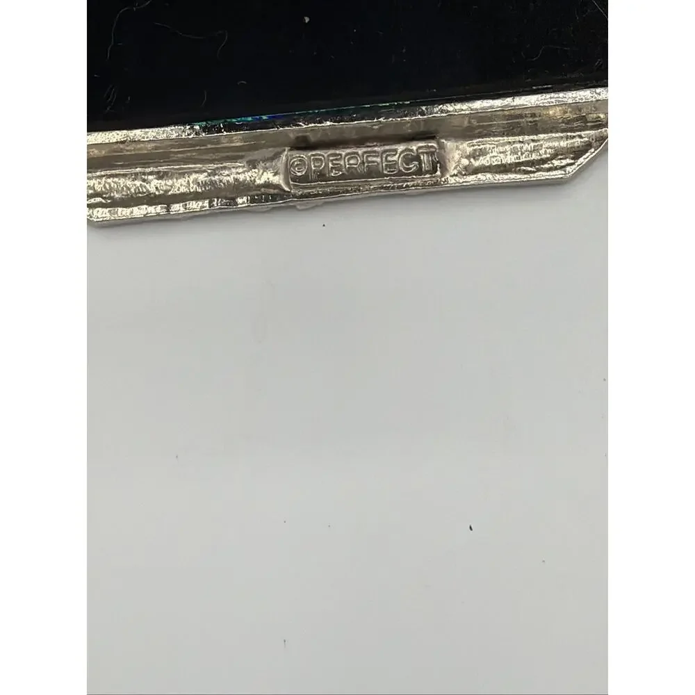 25th Anniversary Picture Frame Extra Fine Pewter 4x6” Ornate Silver Art Deco
